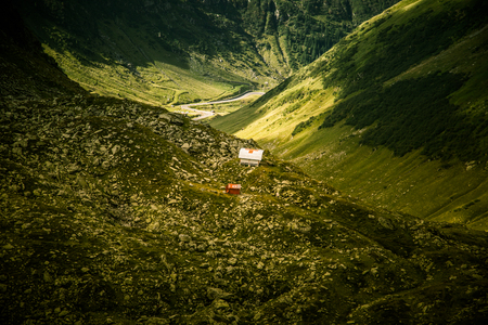 A beautiful mountain landscape in Carpathian mountainsの写真素材