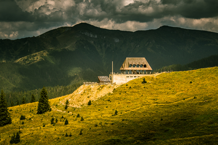 A beautiful mountain landscape in Carpathian mountainsの写真素材
