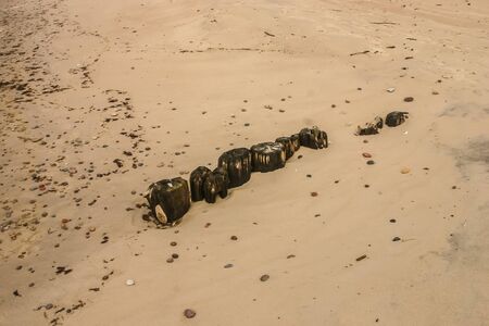 A beautiful landscape of dunes on the coastline of Baltic seaの写真素材