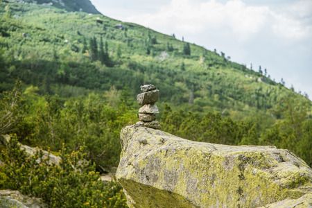A beautiful summer landscape in mountains. Natural scenery in mountains, national park. Tatra mountains in Slovakia, Europe.の写真素材