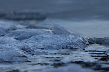 Winter's Frozen Symphony: Captivating Ice Formation in Northern Europe Nature
