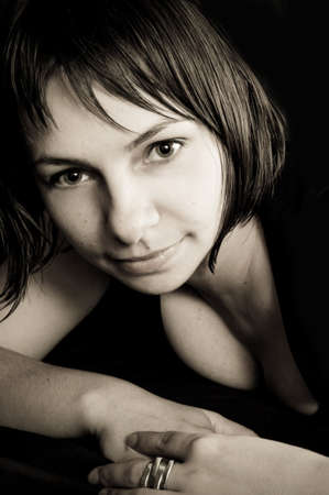 Portrait of a beautiful girlの写真素材