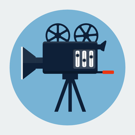 Movie camera flat icon のイラスト素材
