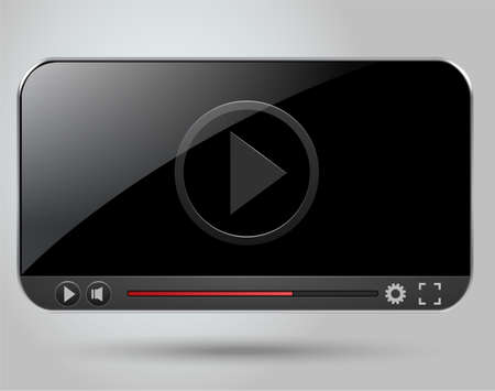 Video player on phone screenのイラスト素材