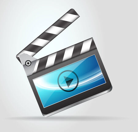 Open movie slate clapperboard のイラスト素材