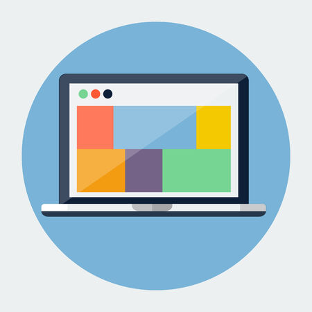 Vector Laptop Iconのイラスト素材