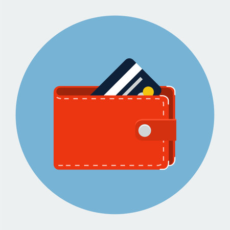 Vector wallet with card iconのイラスト素材