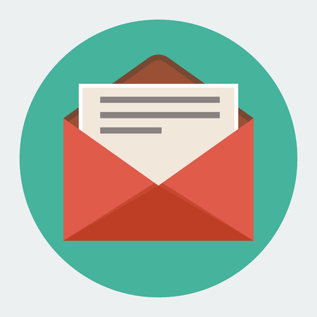 Flat mail iconのイラスト素材