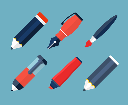 Paint and writing toolsのイラスト素材