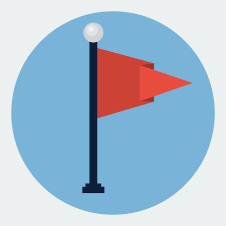 Flag pole iconのイラスト素材