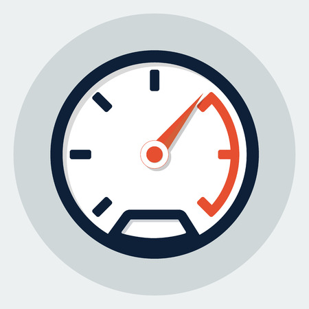 Vector speedometer flat iconのイラスト素材