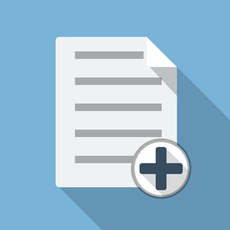 Add File Document illustration, design element for mobile and web applications, eps 10のイラスト素材