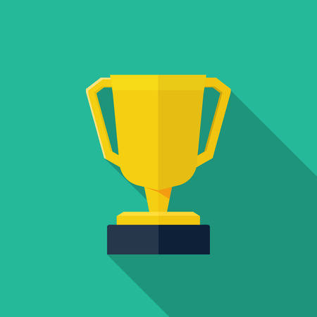Trophy Cup Flat Iconのイラスト素材