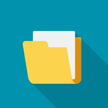 Vector folder flat iconのイラスト素材