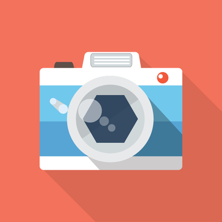 Vector camera icon, design element for mobile and web applications,のイラスト素材