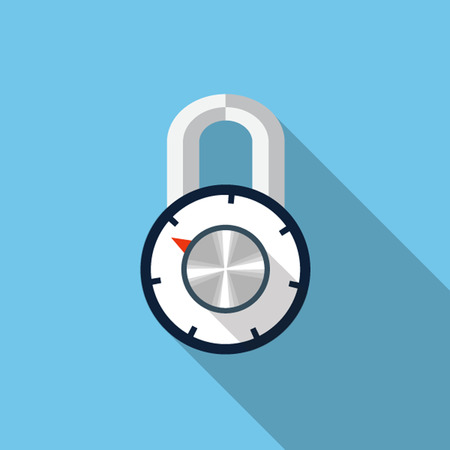 Vector combination padlock icon, design element for mobile and web applications, eps 10のイラスト素材