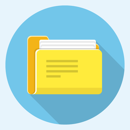 Folder flat icon.のイラスト素材