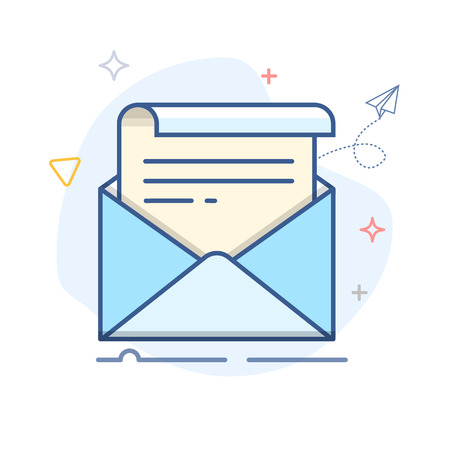 A Vector Email Line Iconのイラスト素材