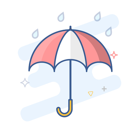 Umbrella line vector icon.のイラスト素材