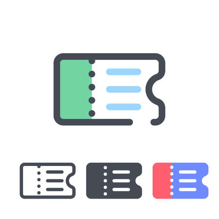 Coupon flat icon. Ticket line illustration. Voucher outline vector icon.のイラスト素材