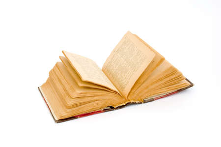 Old book isolated over white