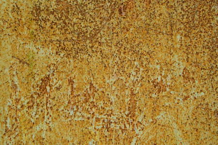 Real rusty painted green wall background texture