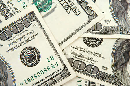 Real one hundred dollars banknote background texture