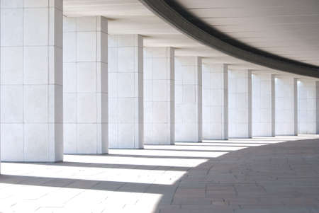 Perspective of columns standing in a rowの写真素材