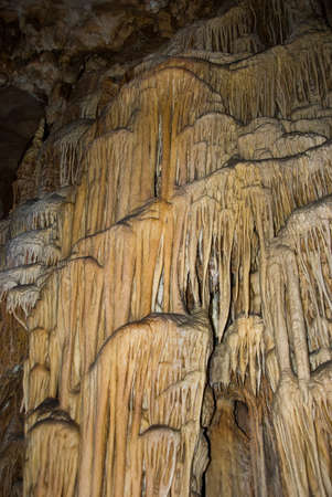 Stalactites in a cave Emine-bair-hosar , Chatyrdag plateau, Crimea, Ukraine