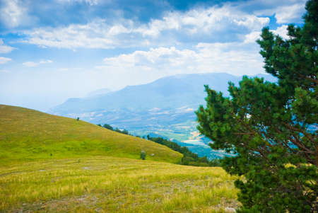 Summer mountain landscape in Crimea, Ukraineの写真素材