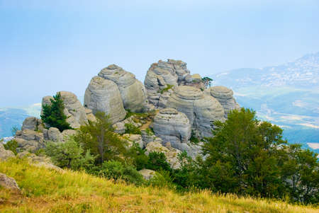 Landmark - Ghost Valley, Demerdji, Crimea, Ukraine.の写真素材