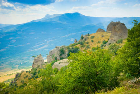 Landmark - Ghost Valley, Demerdji, Crimea, Ukraine.の写真素材