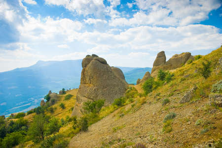 Landmark - Ghost Valley, Demerdji, Crimea, Ukraine.の写真素材
