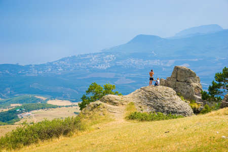 Summer mountain landscape in Crimea, Ukraine
の写真素材
