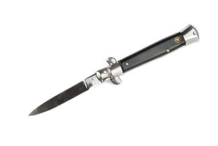 Clasp-knife isolated over white backgroundの写真素材