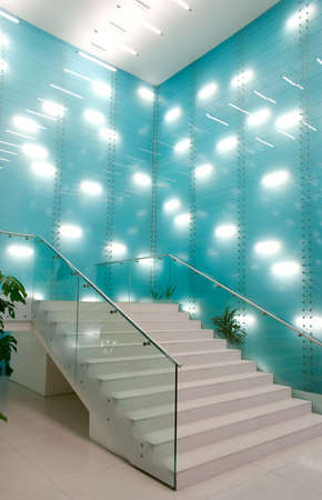 Fragment of modern interior in trading centreの写真素材