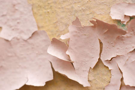 Flake paint on a old wall macro imageの写真素材