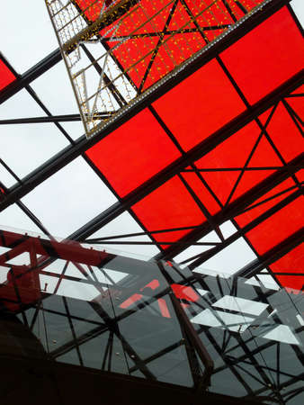 Abstract multicolor geometric architectural backgroundの写真素材