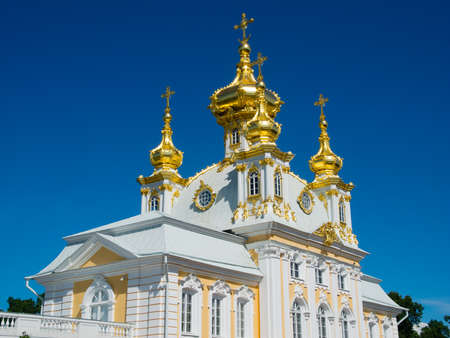Church in Peterhof near St.Petersburg, Russiaの写真素材