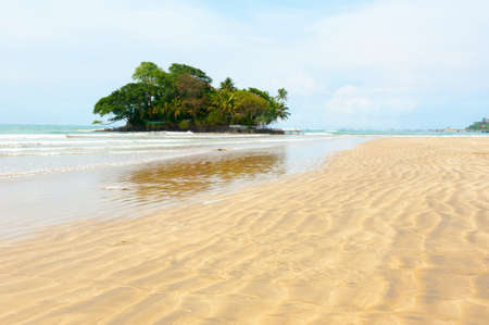 Taprobane Island landscape from Weligama beach in Sri Lanka