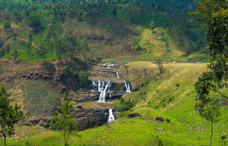 St Clair falls, Sri Lanka, the country's widest waterfall.の写真素材