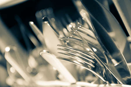 Cutlery macro image. Very soft focus
