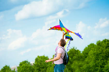 MOSCOW - MAY 25: Unidentified people fly kites at the kite festival in the park Tsaritsyno on May 25, 2013 in Moscow.のeditorial素材