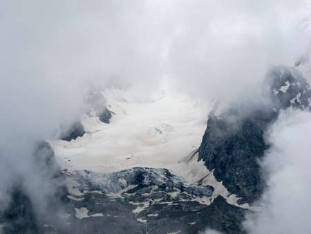 Glacier in Caucasus mountainsの写真素材