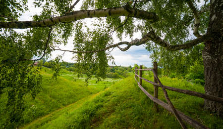 Typical Russian country landscape, near Polenovoの写真素材