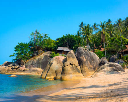 Rocky beach in Samui Island, Thailand