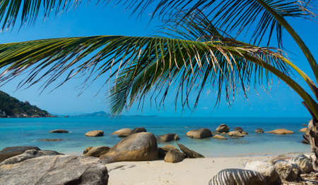 Rocky beach in Samui Island, Thailandの写真素材