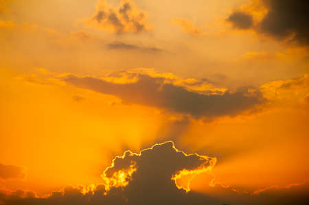 Beautiful clouds and sky at sunset