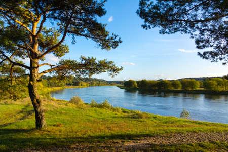September landscape of Neris River in Lithuaniaの写真素材