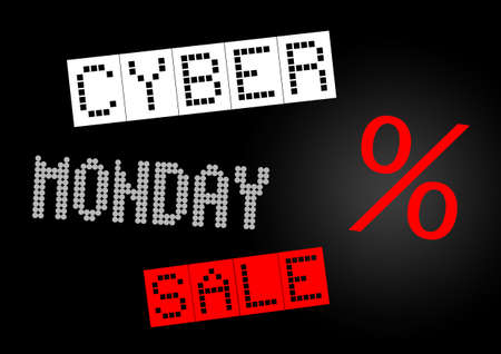 Cyber Monday sale banner illustration